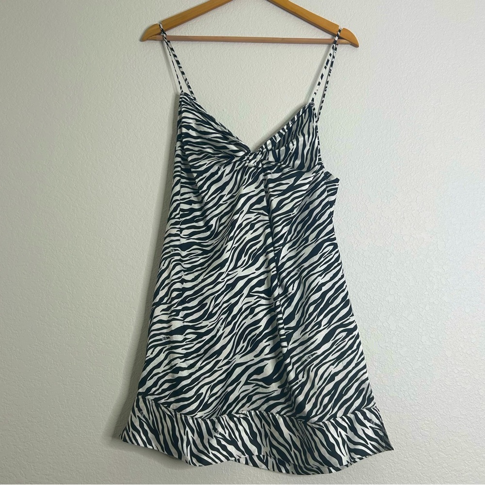 Vintage Victoria’s Secret zebra print slips dress